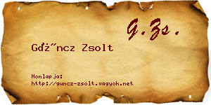 Güncz Zsolt névjegykártya